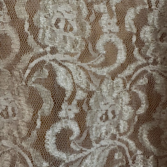 EUC, Studio Y Women’s Size Medium Gold Lace Cardigan - Picture 5 of 7